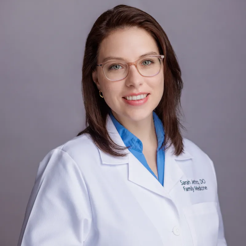Portrait headshot of Dr. Sarah Jethro